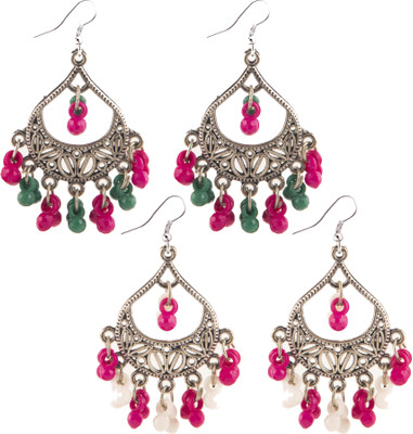 Jamleen Gallery Handcrafted Oxidized Earrings Combo for Women Alloy Jhumki Earring