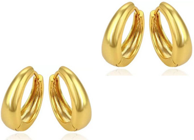 shivay Mens Jewellery Valentine Multi hoop Kaju Bali Mens Earing Combo For Men 2 Pair Cubic Zirconia Copper, Brass Hoop Earring, Clip-on Earring, Earring Set