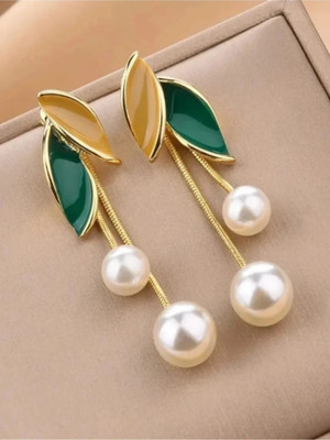 Saugaat Craft Korean Trendy Leaf s For Women Girls Light Weight Western Party Wear Alloy Drops & Danglers, Huggie Earring, Earring Set