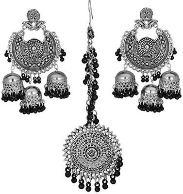 Shiv Alloy Silver, Black Jewellery Set(Pack of 1)