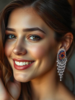 Fashion Fusion Stylish, Party Wear, Designer Silver, Earrings For Girls Alloy Drops & Danglers
