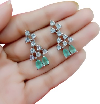 CARATLIME CARATLIME GREEN EARING SET Pearl Alloy Earring Set