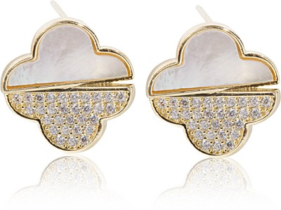 Silvish Silvish Rain or Shine Cloud Gold Plated Earrings Zircon Gold Earring Set