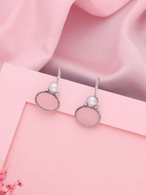 Vedda Silver Plated Earring for Women & Girls Diamond Brass Stud Earring