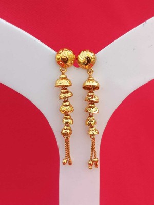 LC IMITATION 2 Gram gold forming suidhaga earrings Brass Ear Thread, Drops & Danglers, Stud Earring