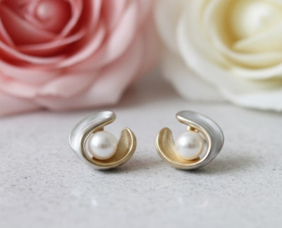ABC Unique white silver Stone Earrings for girls & women for party wear Beads Alloy Drops & Danglers, Jhumki Earring, Plug Earring, Hoop Earring