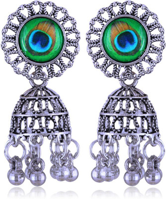 VIGHNAHARTA VFJ2380ERG_10 German Silver Jhumki Earring