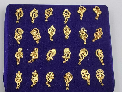 PRALAY ENTERPRISE Pavitra Beads Brass Stud Earring
