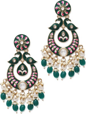 FFC-FASHION FOR CHOICE Peacock Meenakari Alloy Chandbali Earring