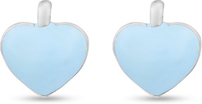 Glyters Azure Affection Heart Kiddie Silver Earrings Sterling Silver Drops & Danglers