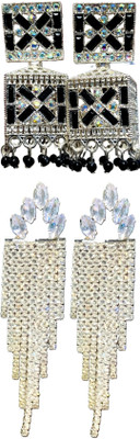 Hernger traders Earring-Box-06_01 & earwo-je-green9@_06 Cubic Zirconia Alloy Earring Set