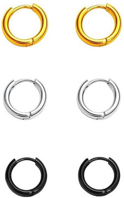 MAVRAA Mavraa Stylish Stainless Steel Hoop Earrings Combo Stainless Steel Hoop Earring
