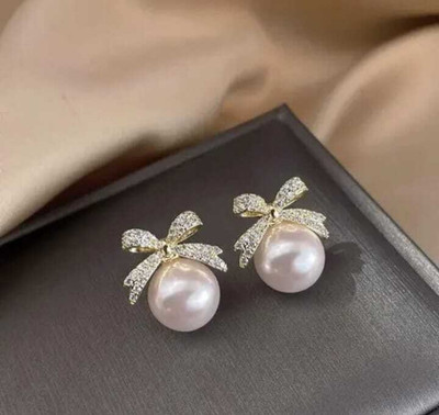 pasu fashion Trendy Korean Earrings for women and girls – Stylish and Fashion Jewelry Alloy, Mother of Pearl Drops & Danglers, Stud Earring