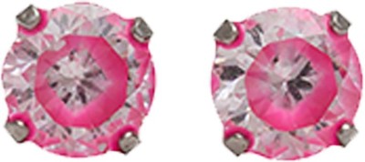 STUDEX Cubic Zirconia Neon Hot Pink Allergy Free Cubic Zirconia Metal Stud Earring