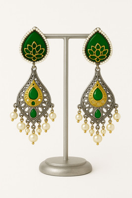 nesAccessories NEC-GKPE-01 Pearl Mother of Pearl Drops & Danglers