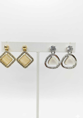 RFashionPriya Korean Design Beautiful Stylish Earring For Girls and Women Zircon Alloy Drops & Danglers