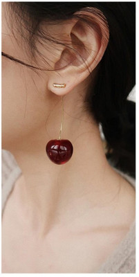 YUG TRADERS Cherry shape ii Alloy Stud Earring