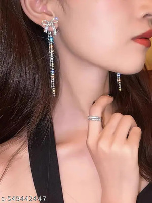 Anamya Collections BOW AD EARRINGS Alloy Stud Earring