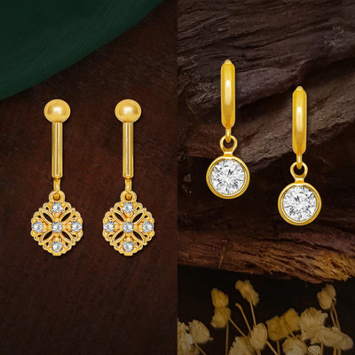 Drashti Collection Traditional Micron Plated Premium Earrings Collection For Women And Girls Brass Stud Earring