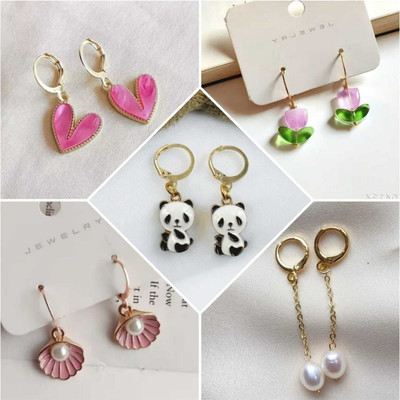 ELCETRATD JEWELLERY shimmering beautiful pack of 5 earrings combo for women and girls Cubic Zirconia Alloy Cuff Earring