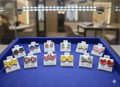 KARMAKAR CREATION PARTY TOPS (12 PAIRS) Plastic Cuff Earring