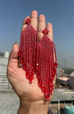 Perlen Perlen Red Beads Earring Glass Plug Earring