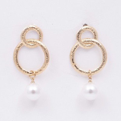 Jewelz Jewelz Gold Natural Pearls Western Earrings Alloy Jhumki Earring