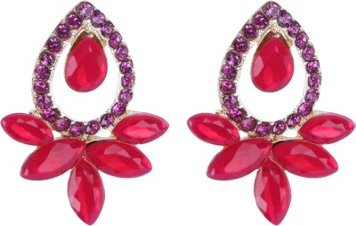 sunhari jewels Design324 Red Alloy Earring Set