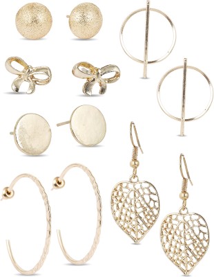 Scintillare by Sukkhi Scintillare by Sukkhi Delightful Gold Plated Hoop & Stud Earring Combo for Women Alloy Hoop Earring
