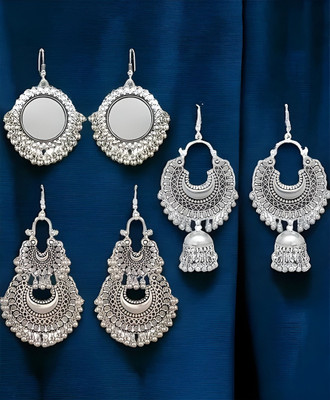MAYRA TRADING Pack of 3 earrings Beads Alloy Chandbali Earring