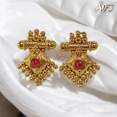 VIGHNAHARTA Elite Charming stud Earring for Women and Girls[VFJ2728ERG] Brass Stud Earring