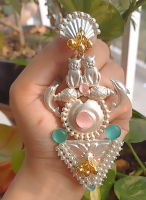 R S COLLECTION Owl motif long earrings Brass Drops & Danglers, Ear Thread, Tassel Earring, Jhumki Earring