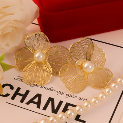 ANOUK Earrings for women korean earing girl Moti Ear Ring stylish Western studs design Pearl Alloy, Metal, Stainless Steel Stud Earring, Earring Set