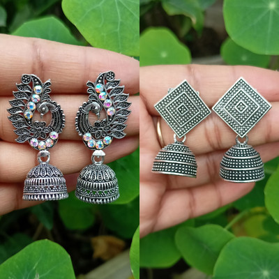 Jhumka Street Jhumka Earrings for girls stylish Pack of 2 Alloy Jhumki Earring
