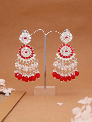 Dressberry Silver Plated Earring for Women & Girls Diamond Brass Drops & Danglers