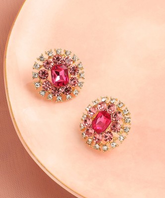 SOHI Gold Plated Party Designer Stone Stud For Women Alloy Stud Earring