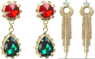 Hana creations Silver Plated Oxidised Traditional Jhumka/ Jhumki Earrings for Women and Girls Brass, Alloy Earring Set