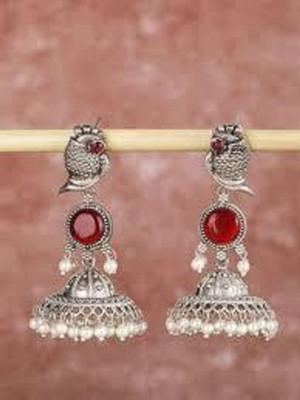Dressberry Silver Earring for Women & Girls Diamond Brass Drops & Danglers
