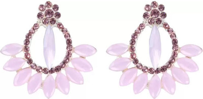 DEGHLAM Eid-Special,Ramadan Special Alloy Pink Earrings stone Alloy Drops & Danglers