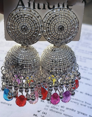 ANSHIKA ENTERPRISES Elegant Earrings For Women Geometric Traditional Earrings Floral Design Pearl Brass Jhumki Earring