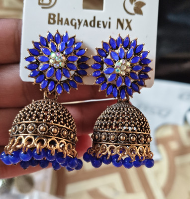 Woolen creation Jhumka Alexandrite Metal Jhumki Earring