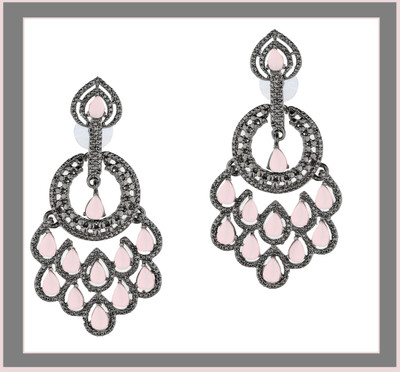 Dreamish Imitation Stylish Fashionable Latest Design Drop Danglers Earring set for Girls & Women Cubic Zirconia Alloy, Stone Drops & Danglers