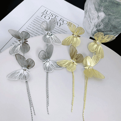 sonaleshvar Silver Butterfly korean earrings for women and Stylish Girl Alloy Stud Earring