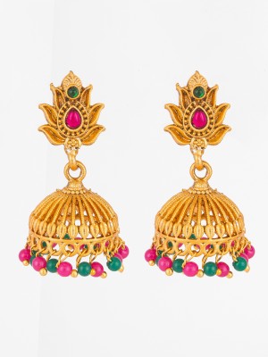 Vermont Long Chain Jhumkhi Jhumka Pearl Alloy Jhumki Earring