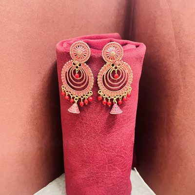 Fashion Paradise Red Round Earring Alloy Earring Set