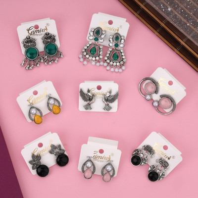 Janki Creation Korean Beautiful Unique Design 04 Onyx Alloy Chandbali Earring, Drops & Danglers, Jhumki Earring, Stud Earring