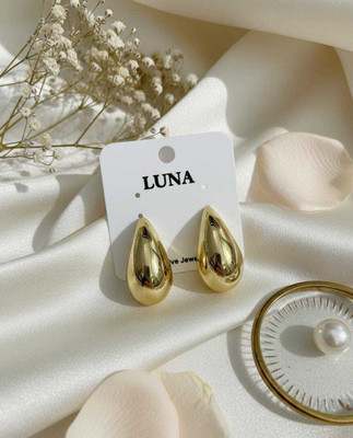 G COSMETIC Golden Studs for Girls & Women's Cubic Zirconia Stainless Steel Stud Earring