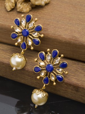 ANOUK Gold-Plated Floral Drop Earrings Brass Drops & Danglers