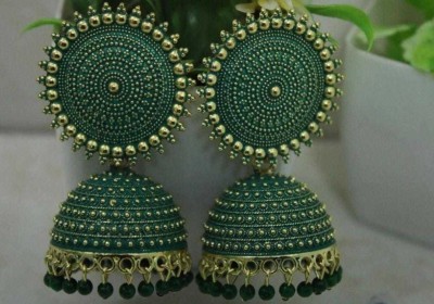 PVL Fashion Trendy Gold Plated Earrings Party Bridal Office Daily Use for Women Alloy Jhumki Earring