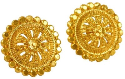 tirupaticollection Gold Plated Stud Push Back Fashion Jewelry Brass Stud Earring